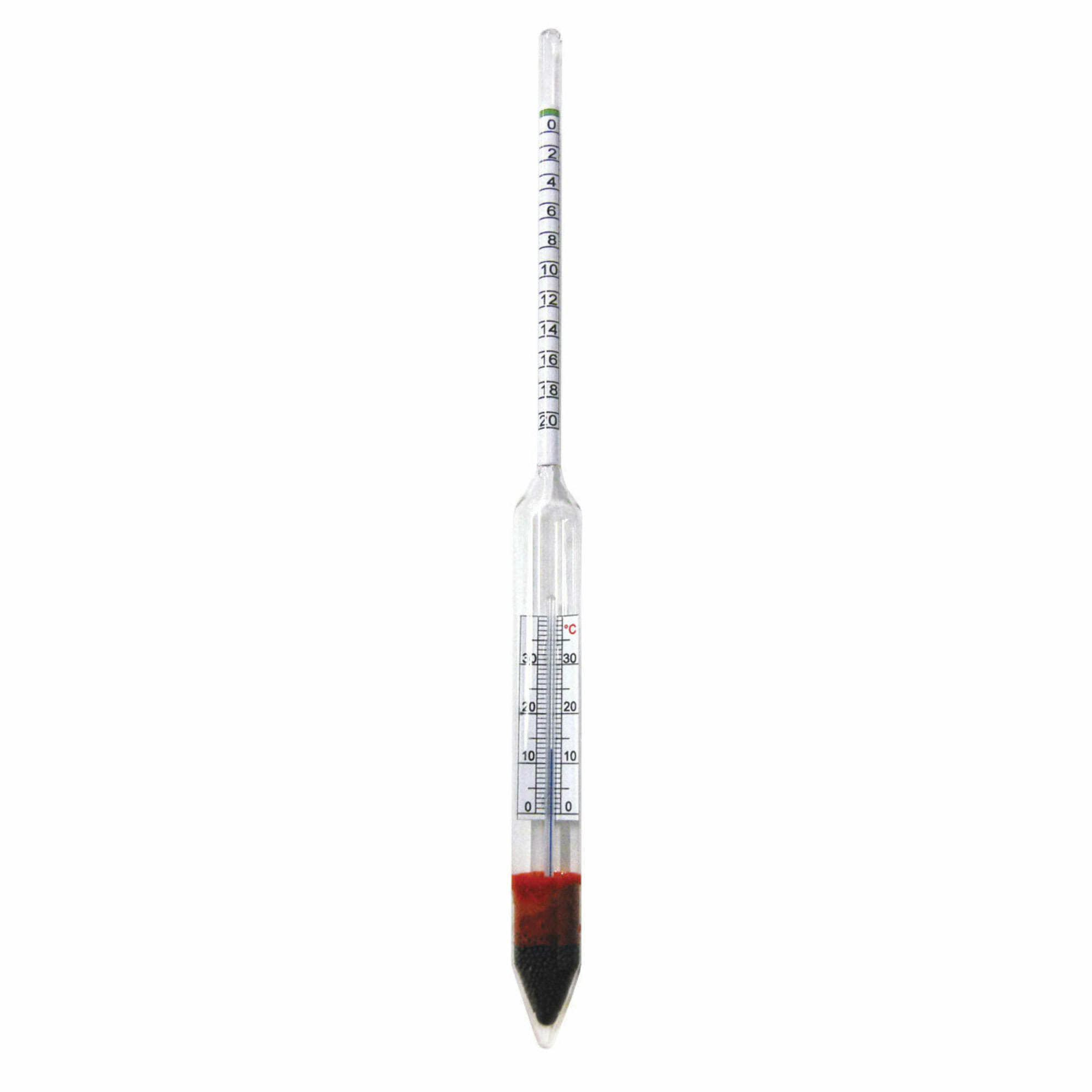 Densimètre + Thermomètre - 1000-1100 SG - 0-45°C - Le Comptoir du Brasseur