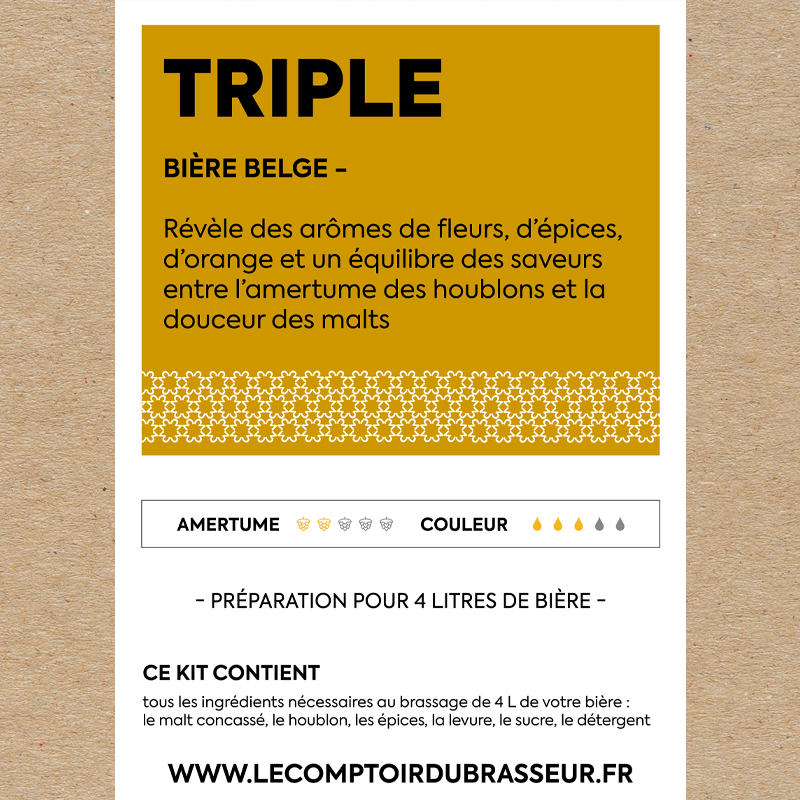 Kit Recharge tout grain 4L - TRIPLE - Le Comptoir du Brasseur