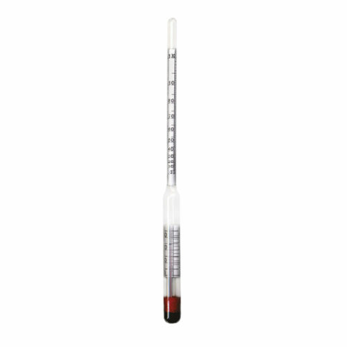 HHTEC Alcoomètre 0-100 Vol% Hydromètre (sans Thermomètre) Compteur D