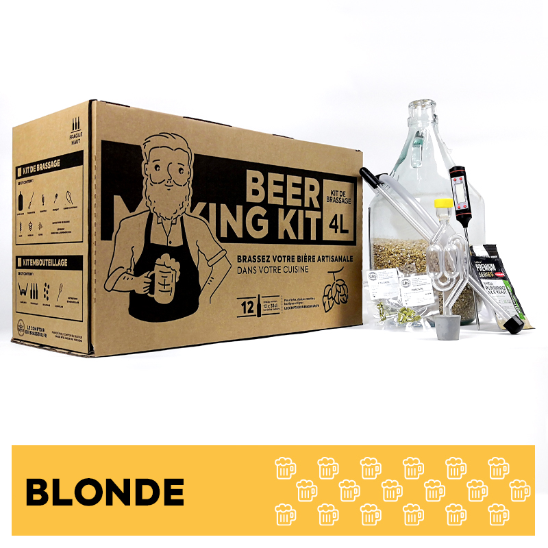 Kit de brassage pour faire une bière blonde